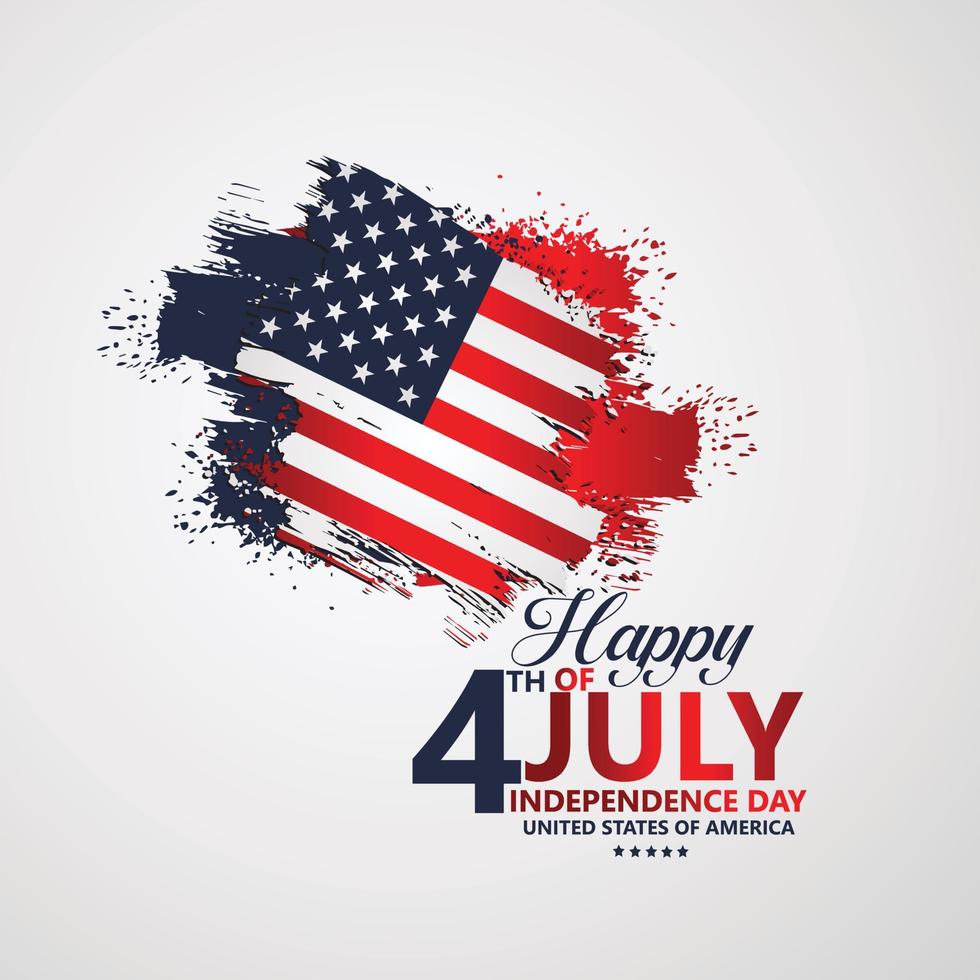 Fourth of July Independence Day, Vector illustration for greeting card and other users