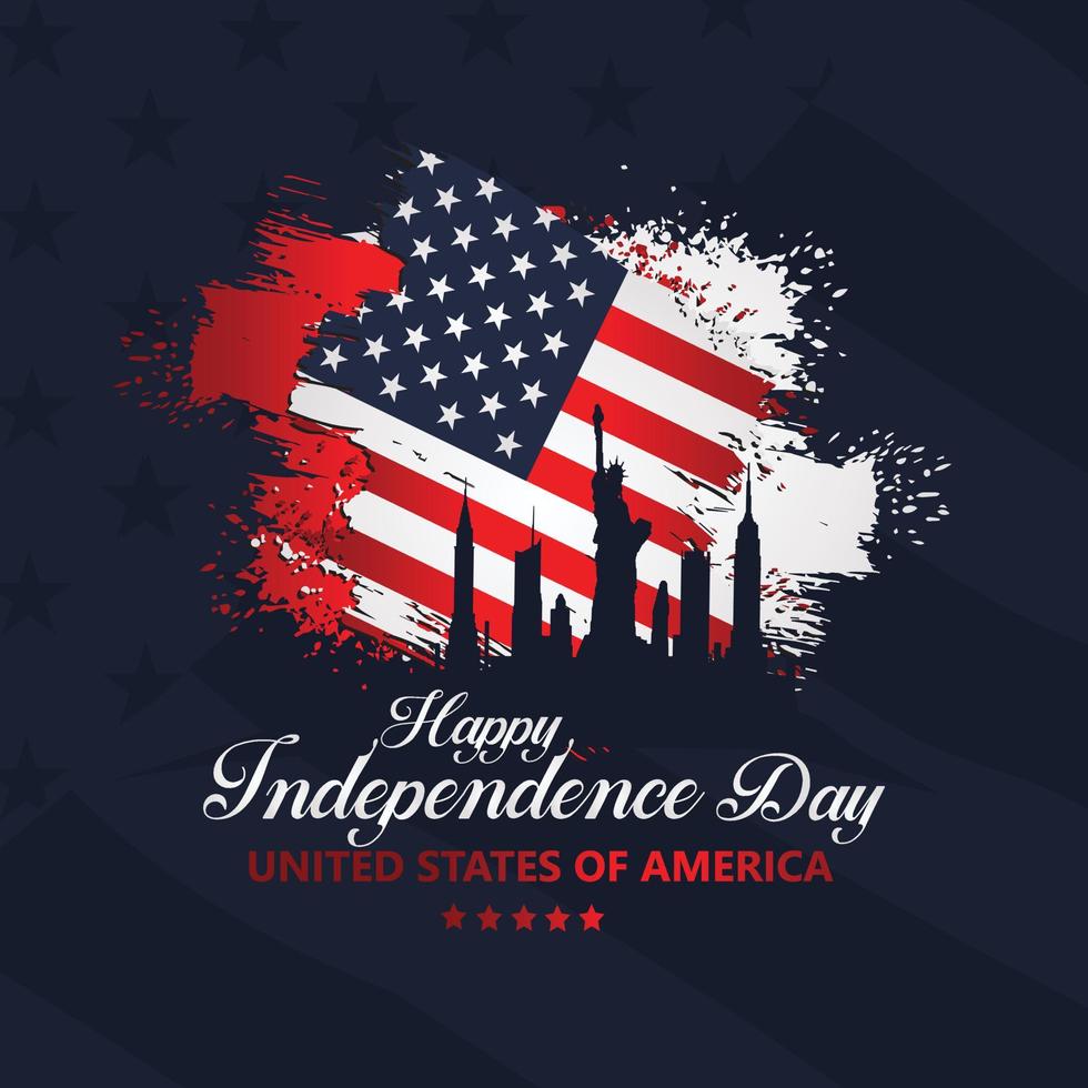 Fourth of July Independence Day, Vector illustration for greeting card and other users