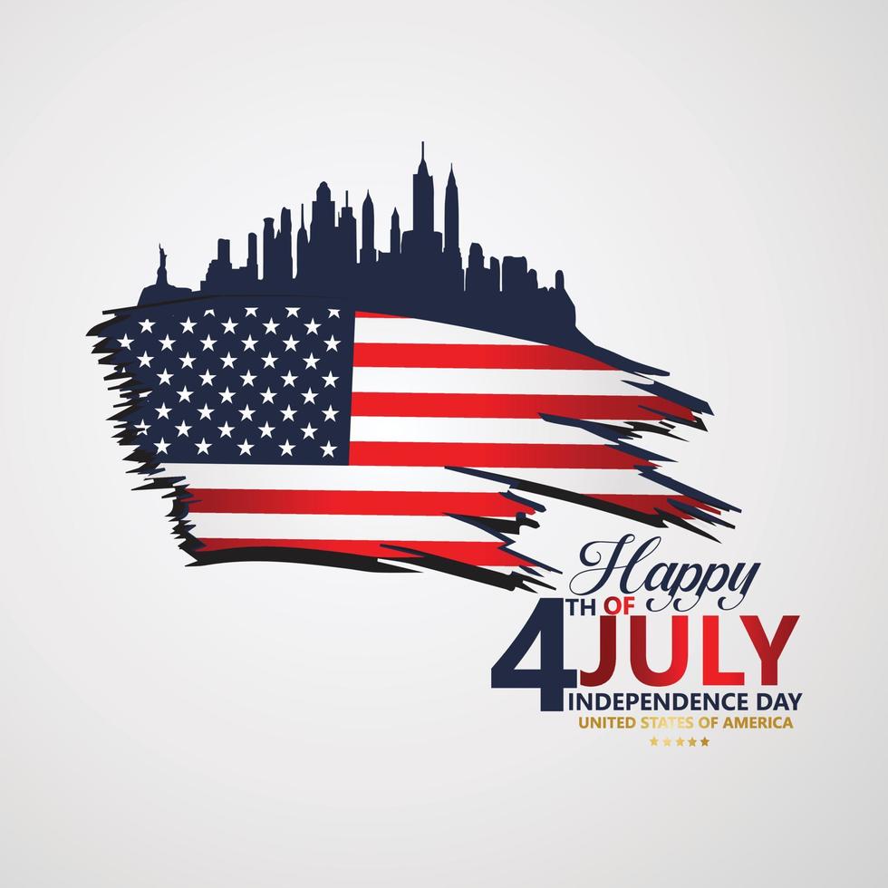 Fourth of July Independence Day, Vector illustration for greeting card and other users