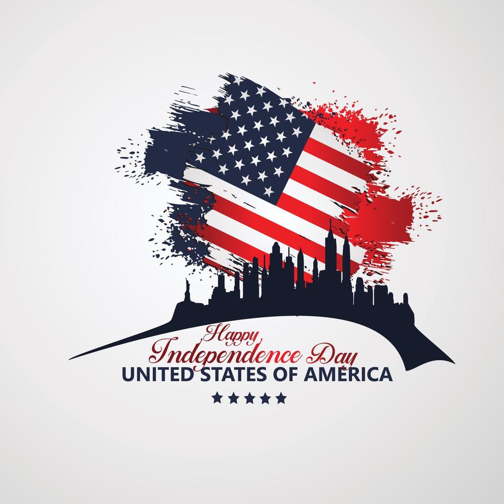 Fourth of July Independence Day, Vector illustration for greeting card and other users