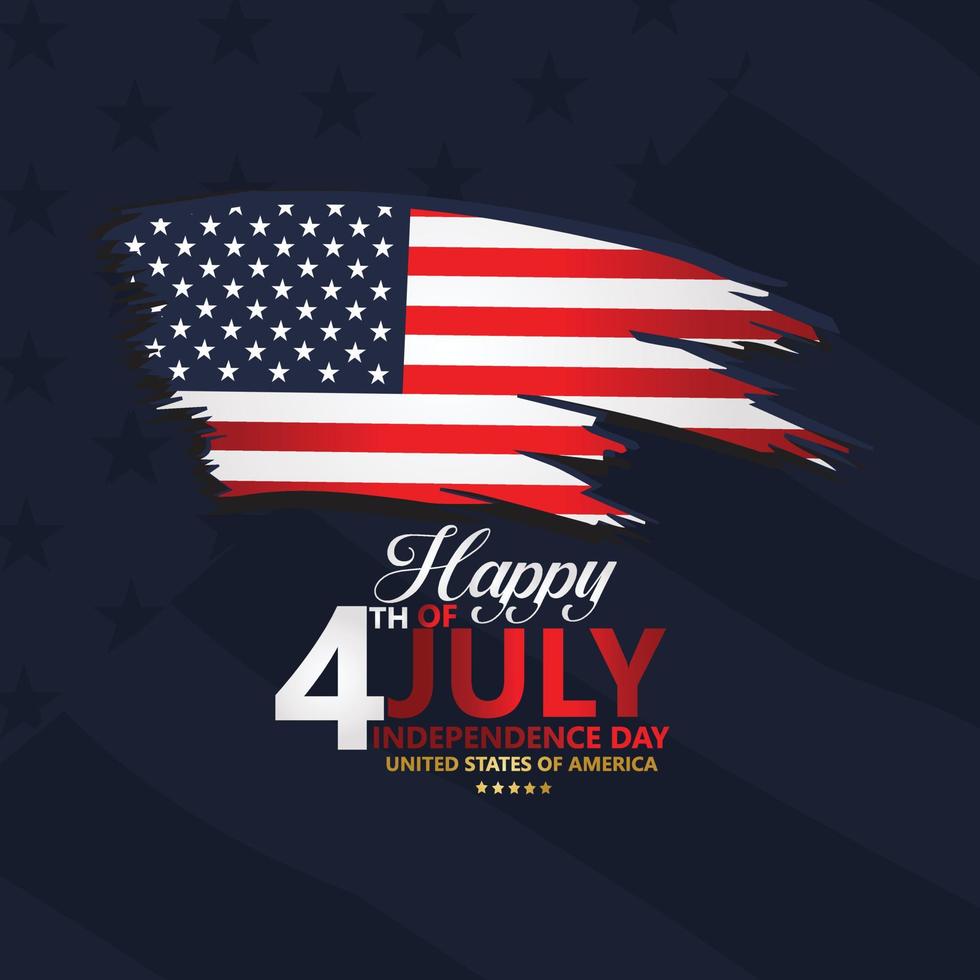 Fourth of July Independence Day, Vector illustration for greeting card and other users