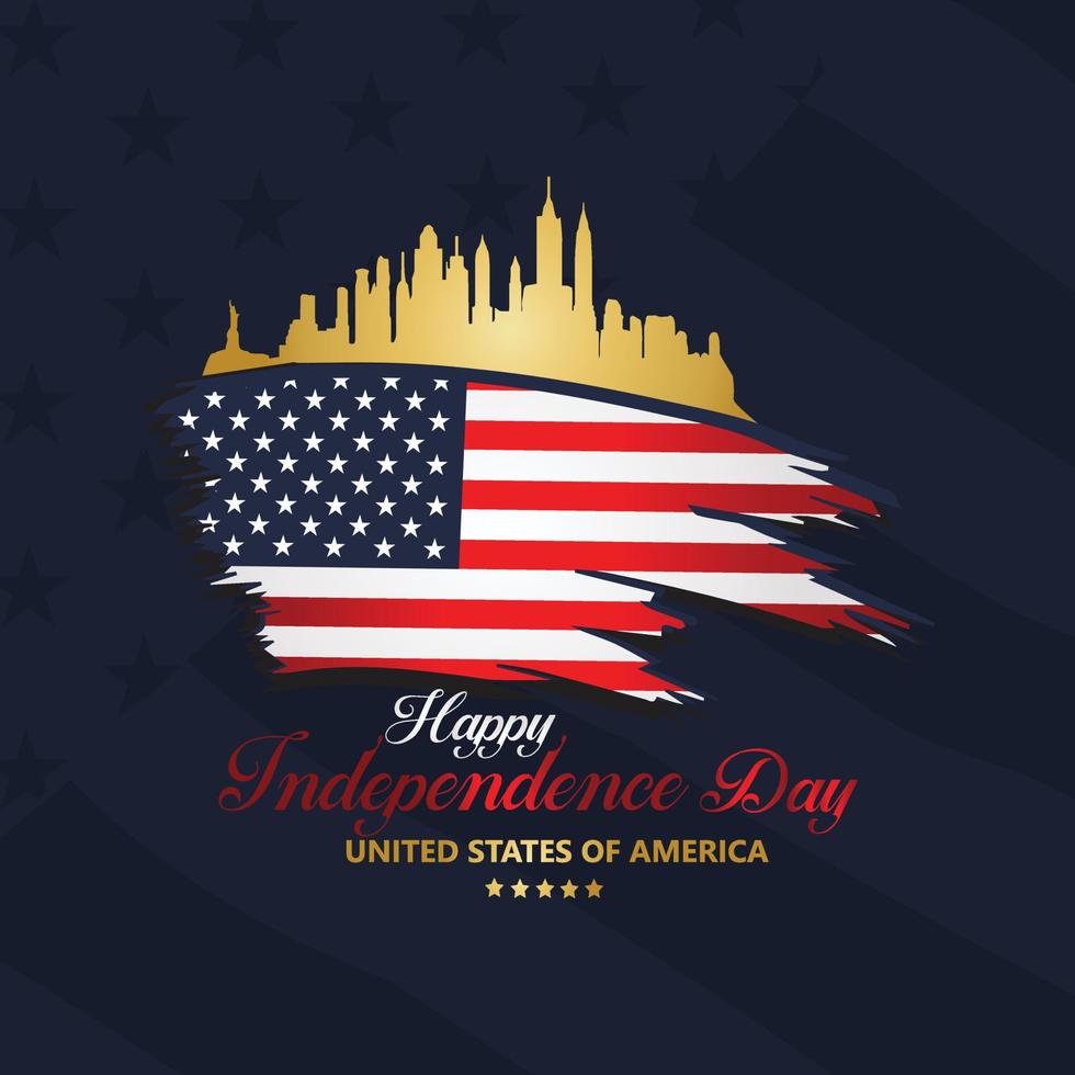 Fourth of July Independence Day, Vector illustration for greeting card and other users