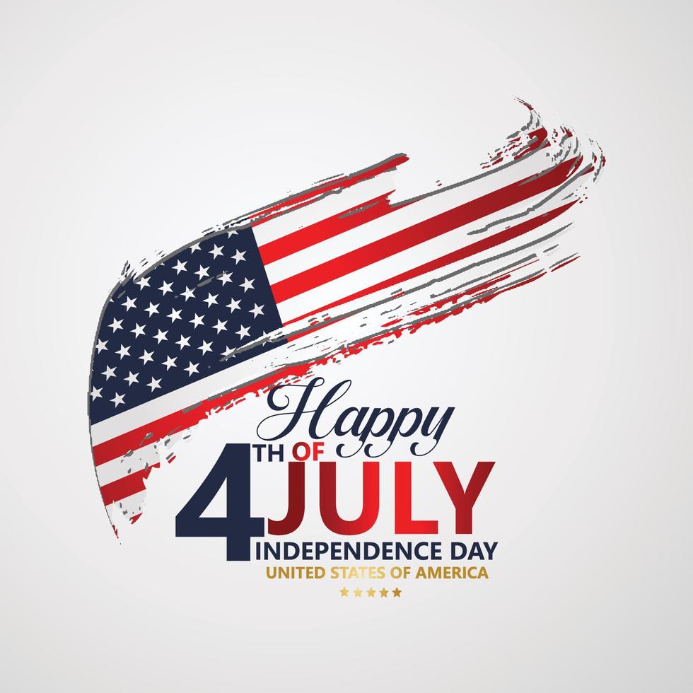 Fourth of July Independence Day, Vector illustration for greeting card and other users