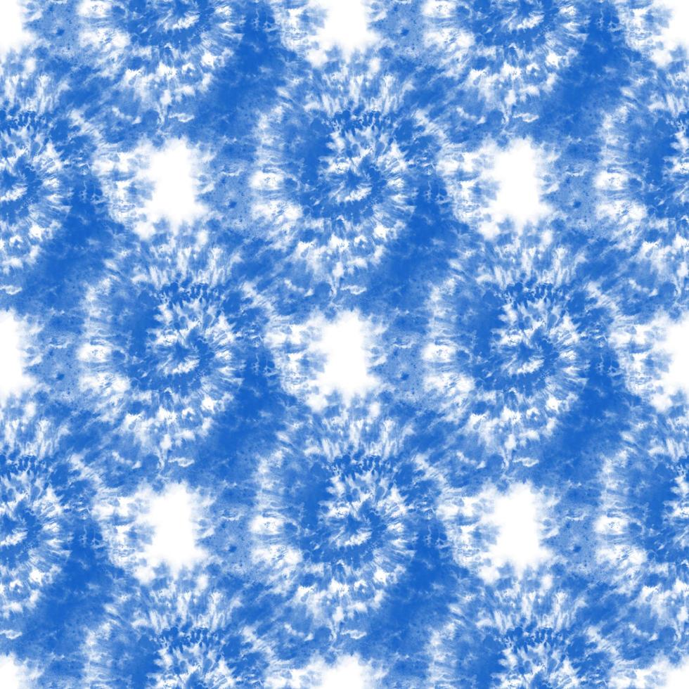 Tie dye, Shibori, Blue abstract batik seamless pattern. Watercolor backgrounds photo