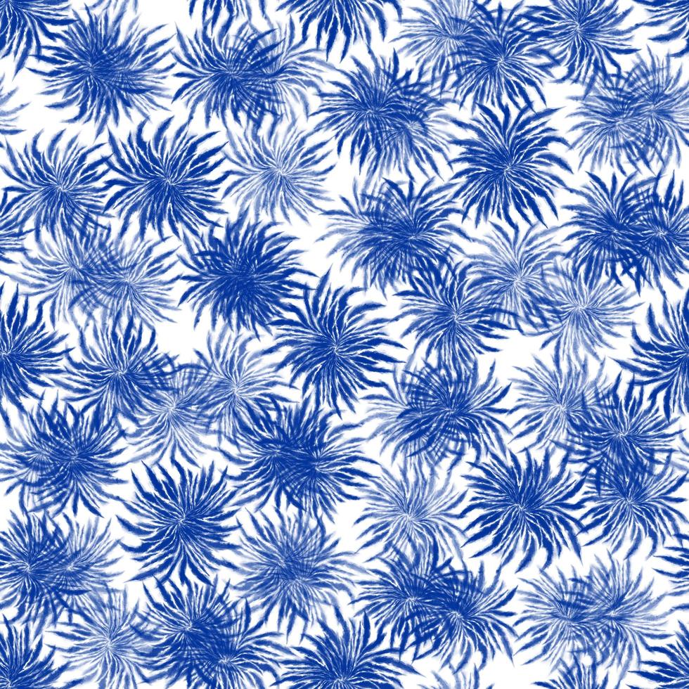 Tie dye, Shibori, Blue abstract batik seamless pattern. Watercolor backgrounds photo