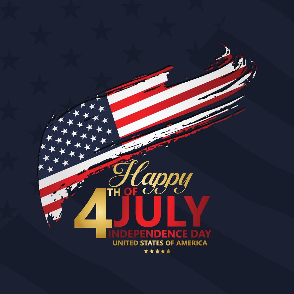 Fourth of July Independence Day, Vector illustration for greeting card and other users