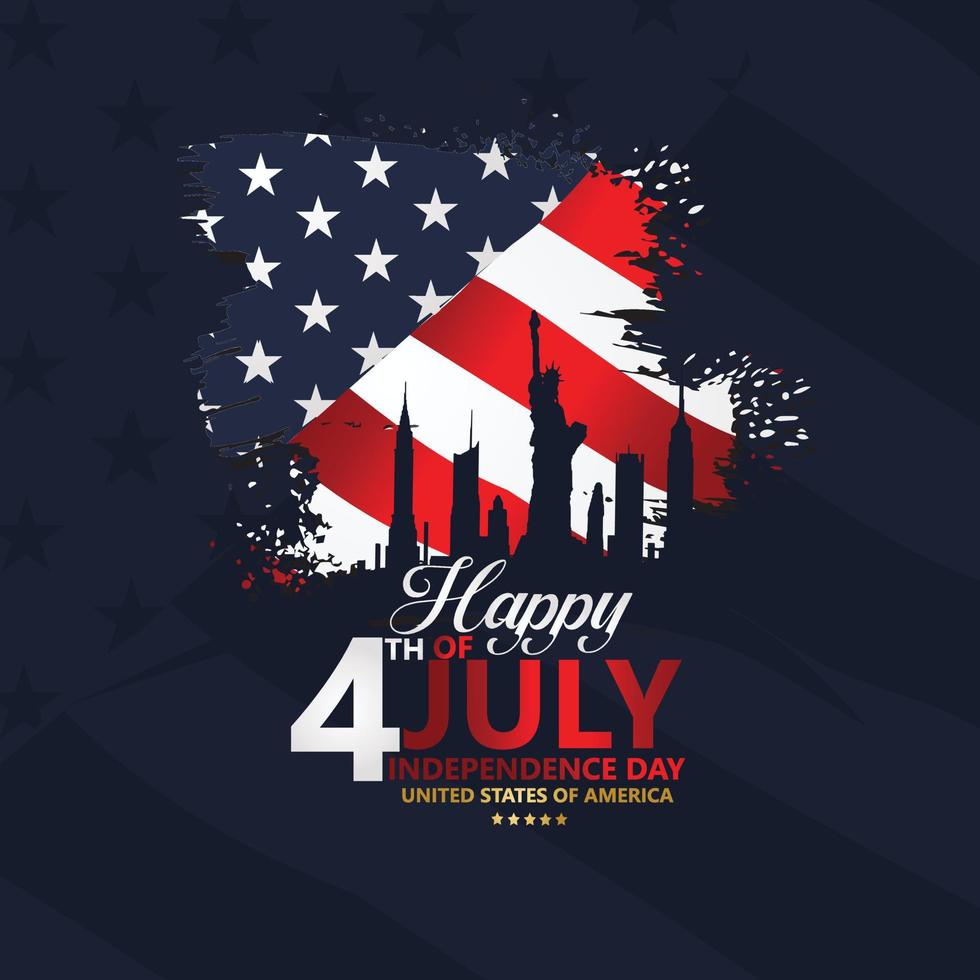 Fourth of July Independence Day, Vector illustration for greeting card and other users