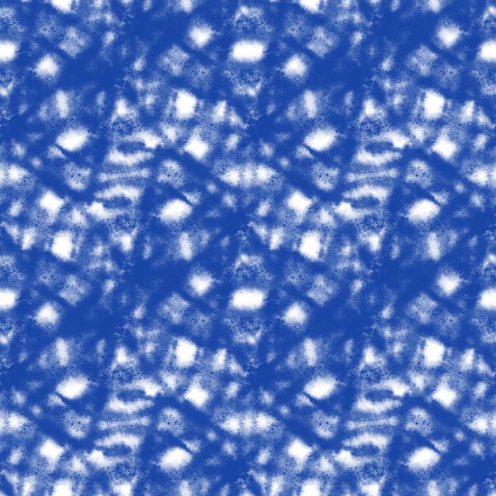 Tie dye, Shibori, blue abstract batik seamless pattern. Watercolor backgrounds photo