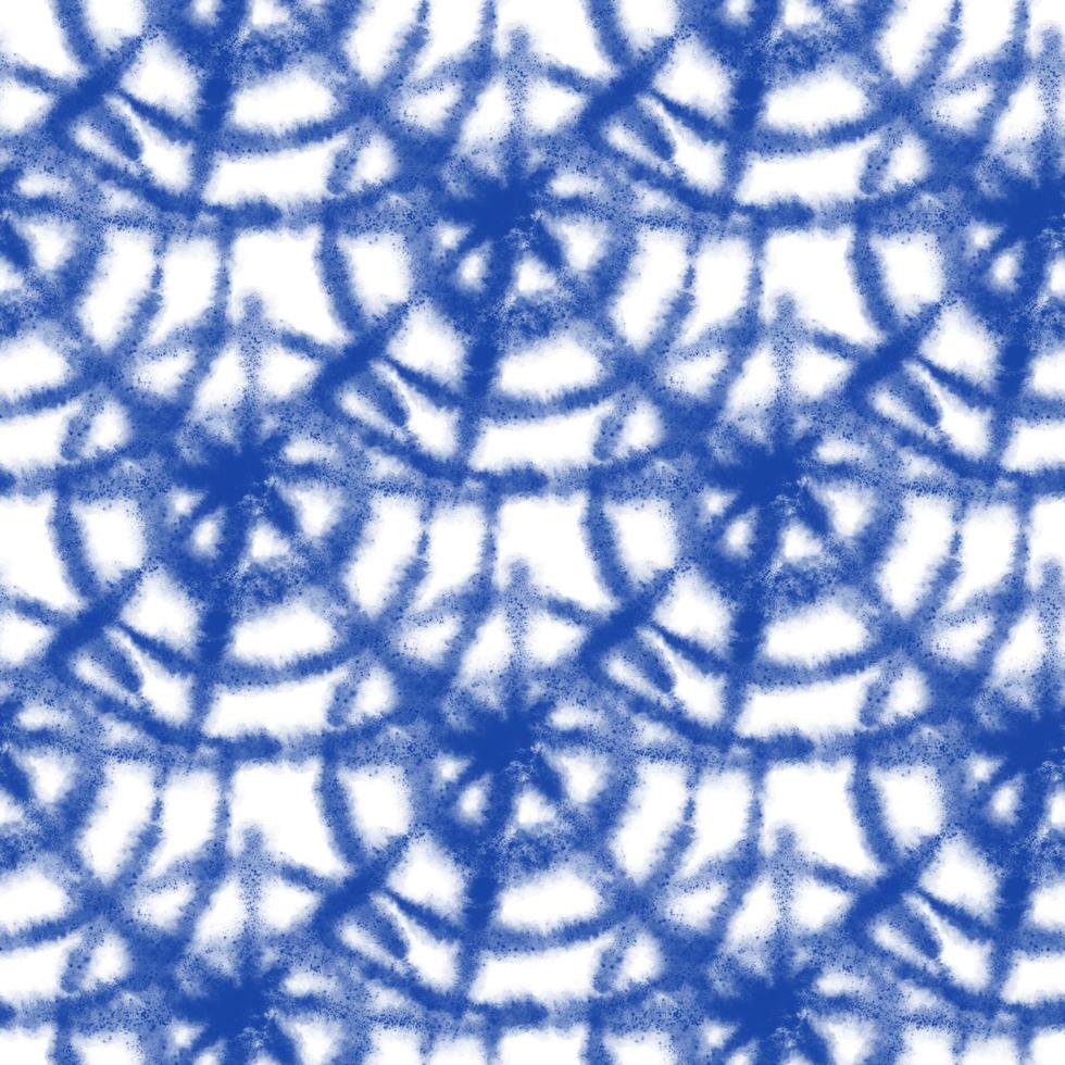 Tie dye, Shibori, blue abstract batik seamless pattern. Watercolor backgrounds photo