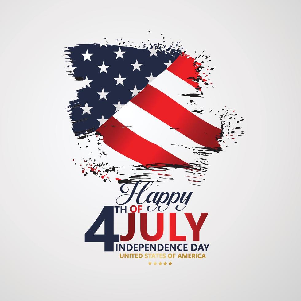 Fourth of July Independence Day, Vector illustration for greeting card and other users