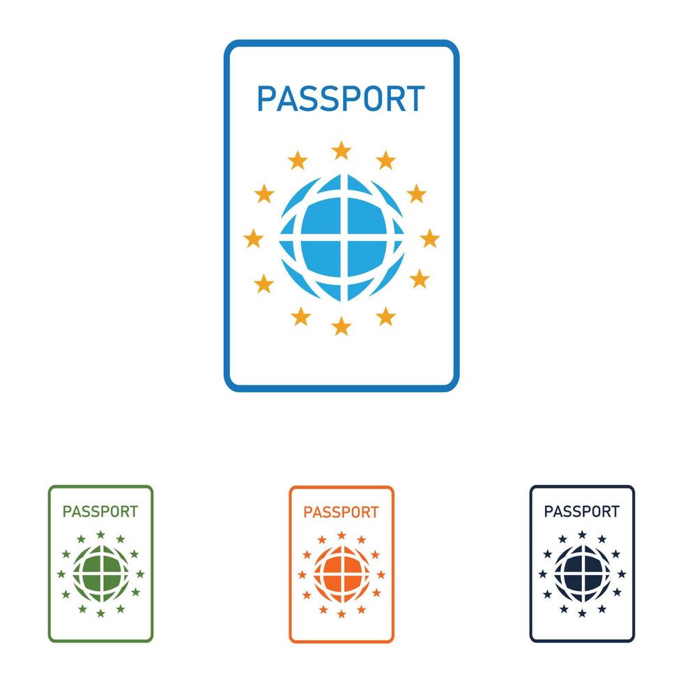 vector icono de pasaporte