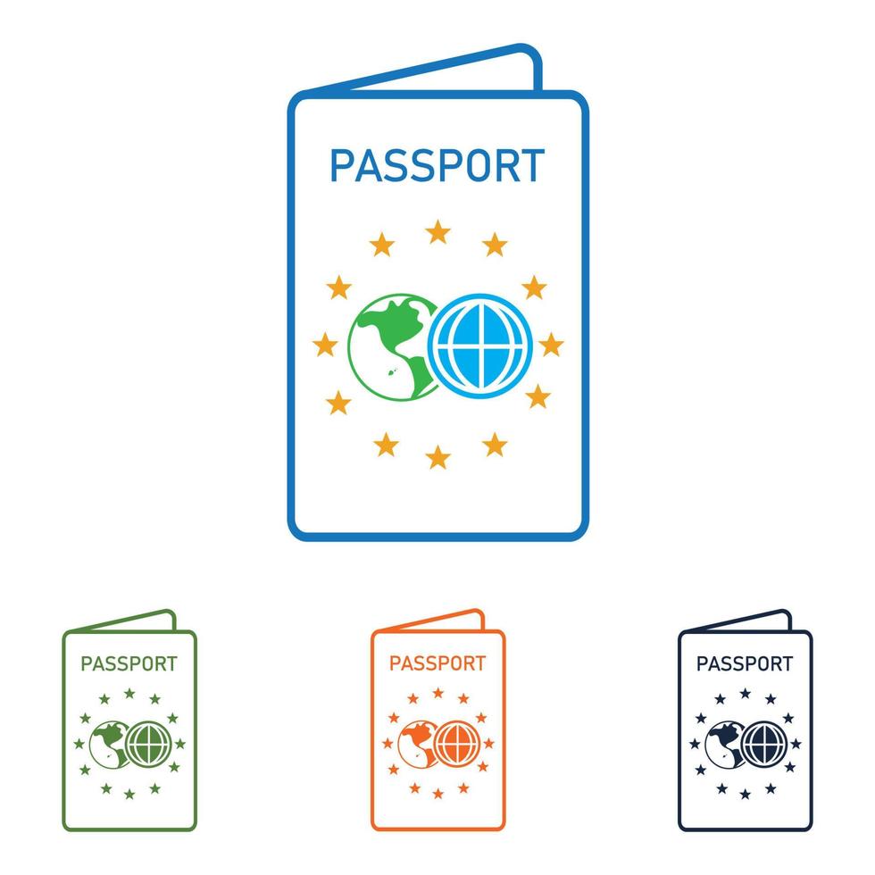 passport icon vector