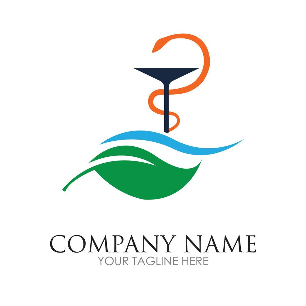 plantilla de diseño de ilustración de logotipo de concepto de farmacia creativa - vector