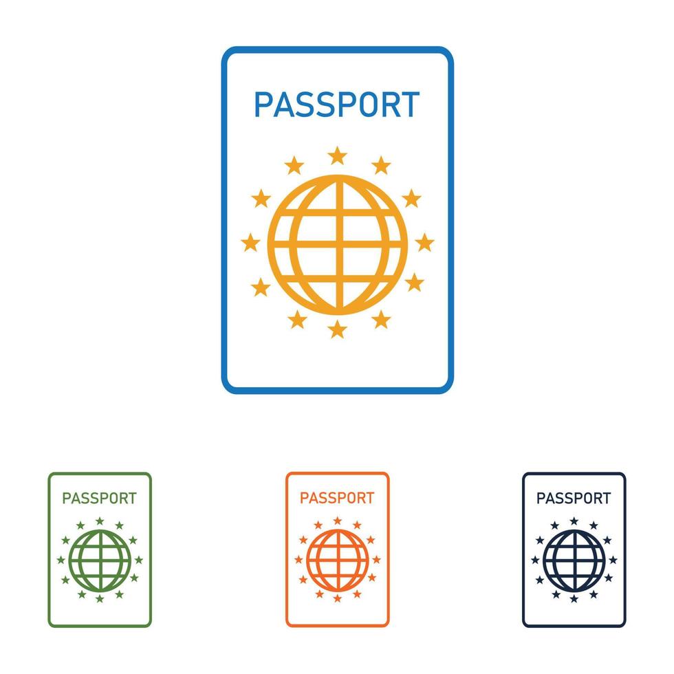 vector icono de pasaporte