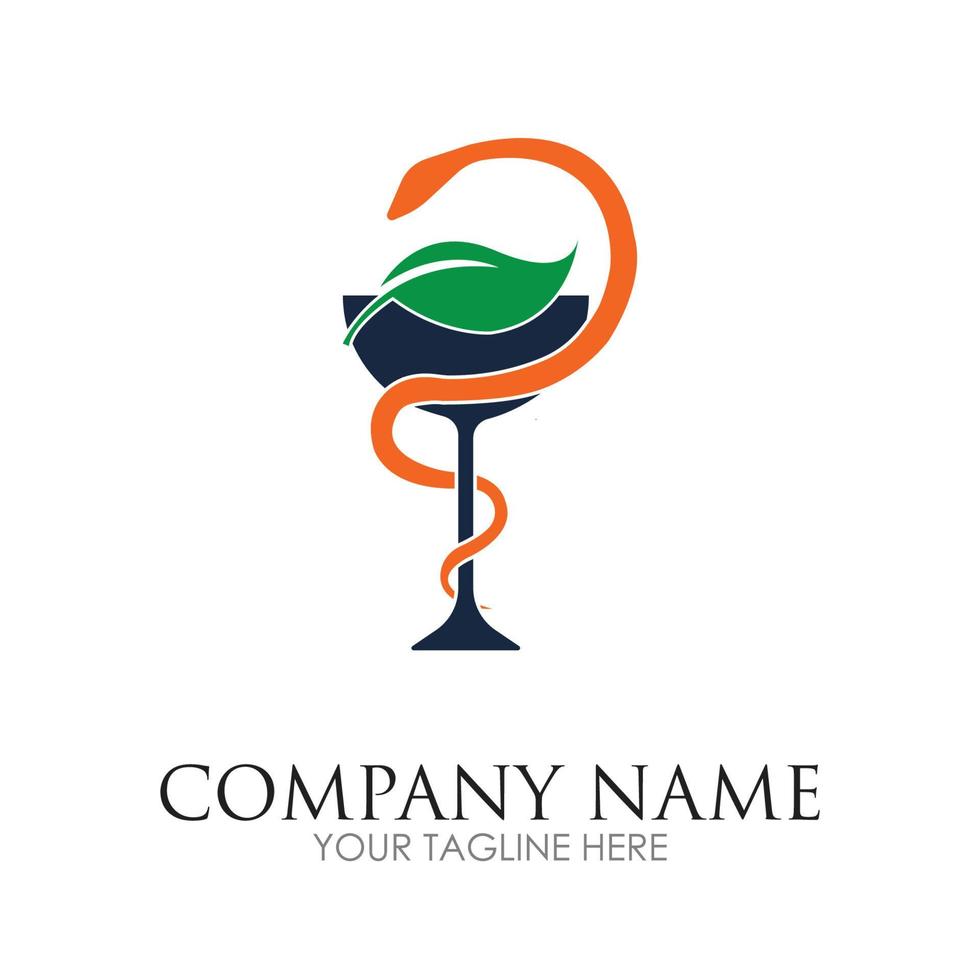 Creative Pharmacy Concept Logo illustration Design template - vector