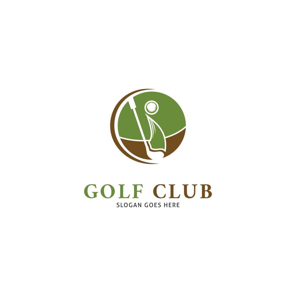 Ilustración de vector de plantilla de diseño de logotipo de club de golf