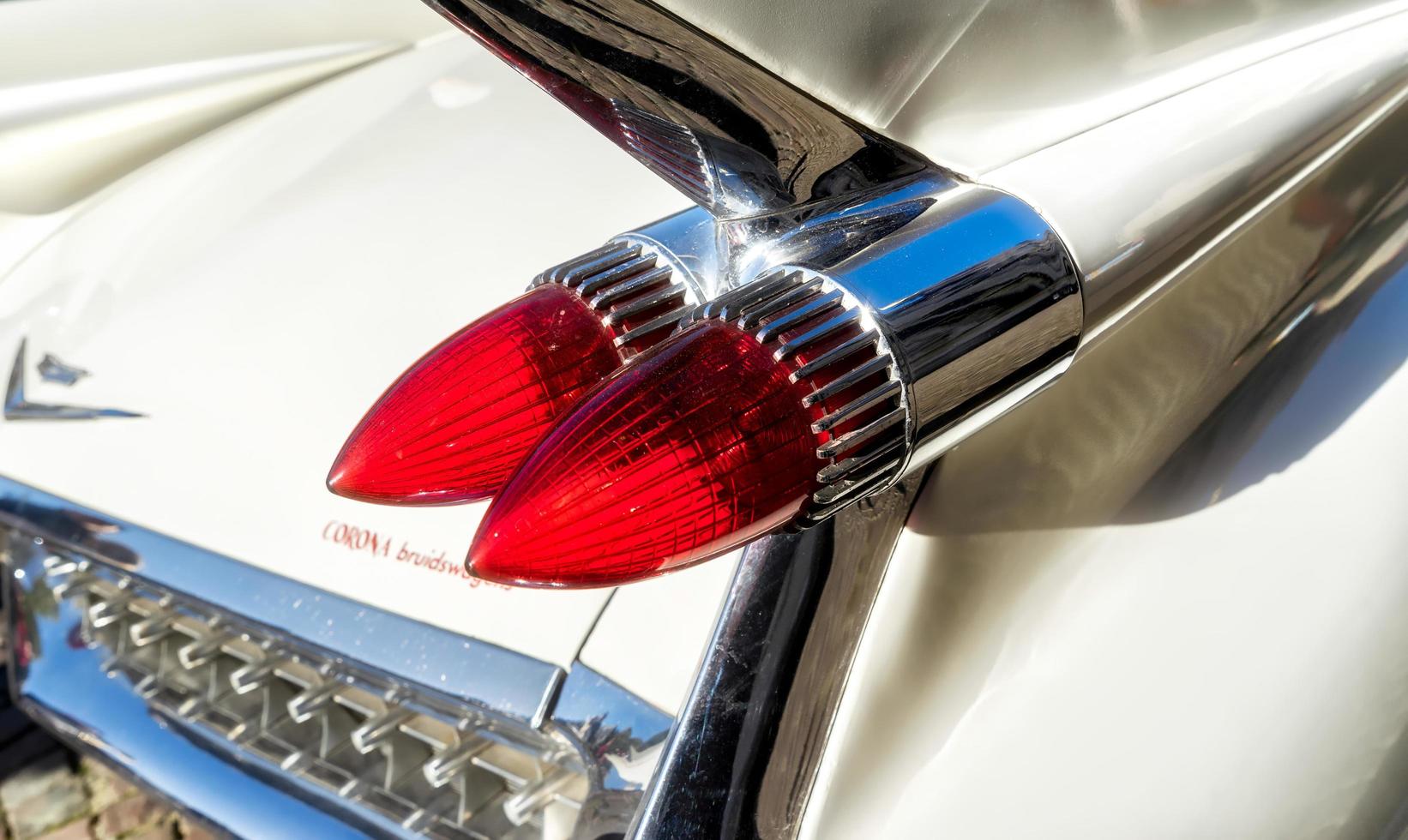BRUGES, BELGIUM, 2015. Cadillac wedding car  in Market Square Bruges West Flanders Belgium photo