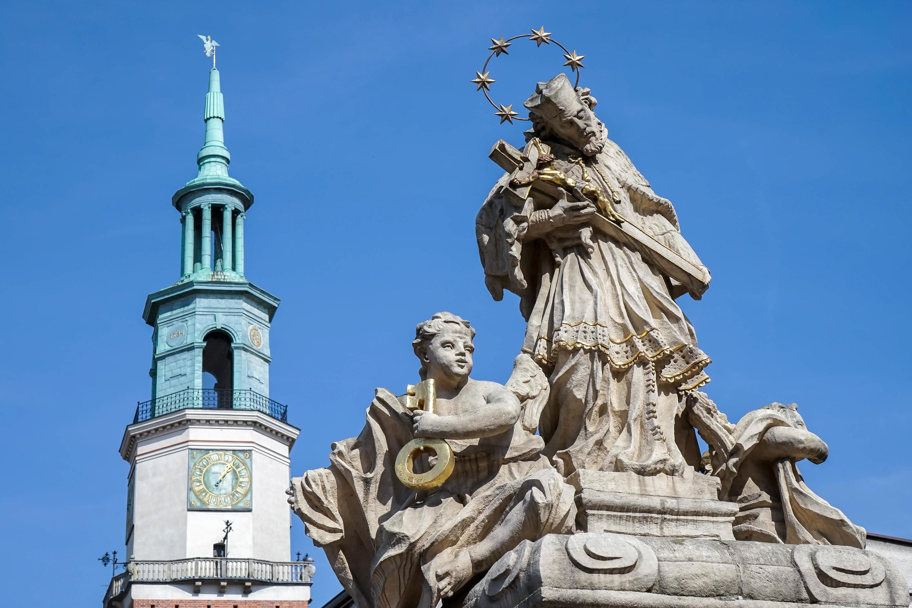 POZNAN, POLAND, 2014. Statue of St. John Nepomucene in Poznan 6688439 