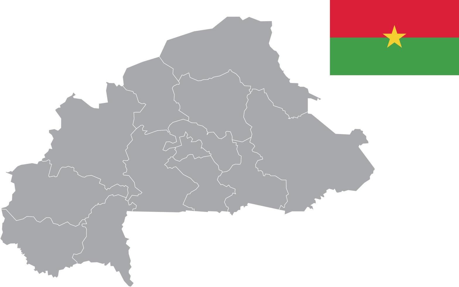 mapa burkina faso burkina, bandera de faso. ilustración de vector de símbolo de icono plano