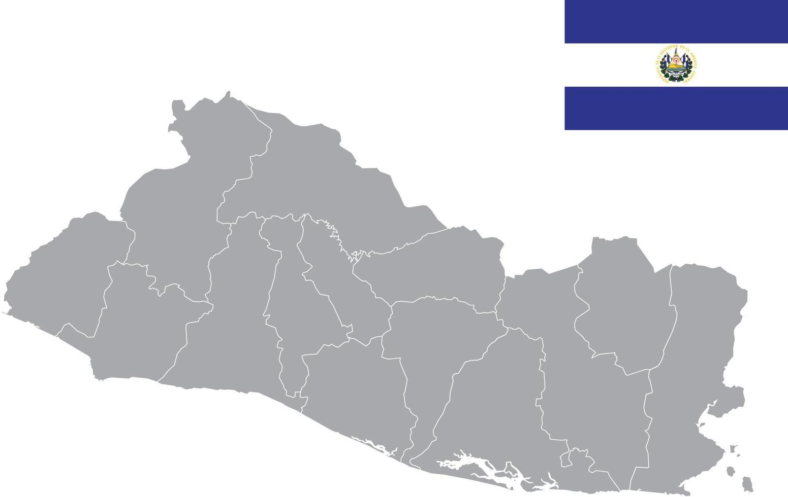 mapa salvadoreño. bandera salvadoreña. ilustración de vector de símbolo de icono plano