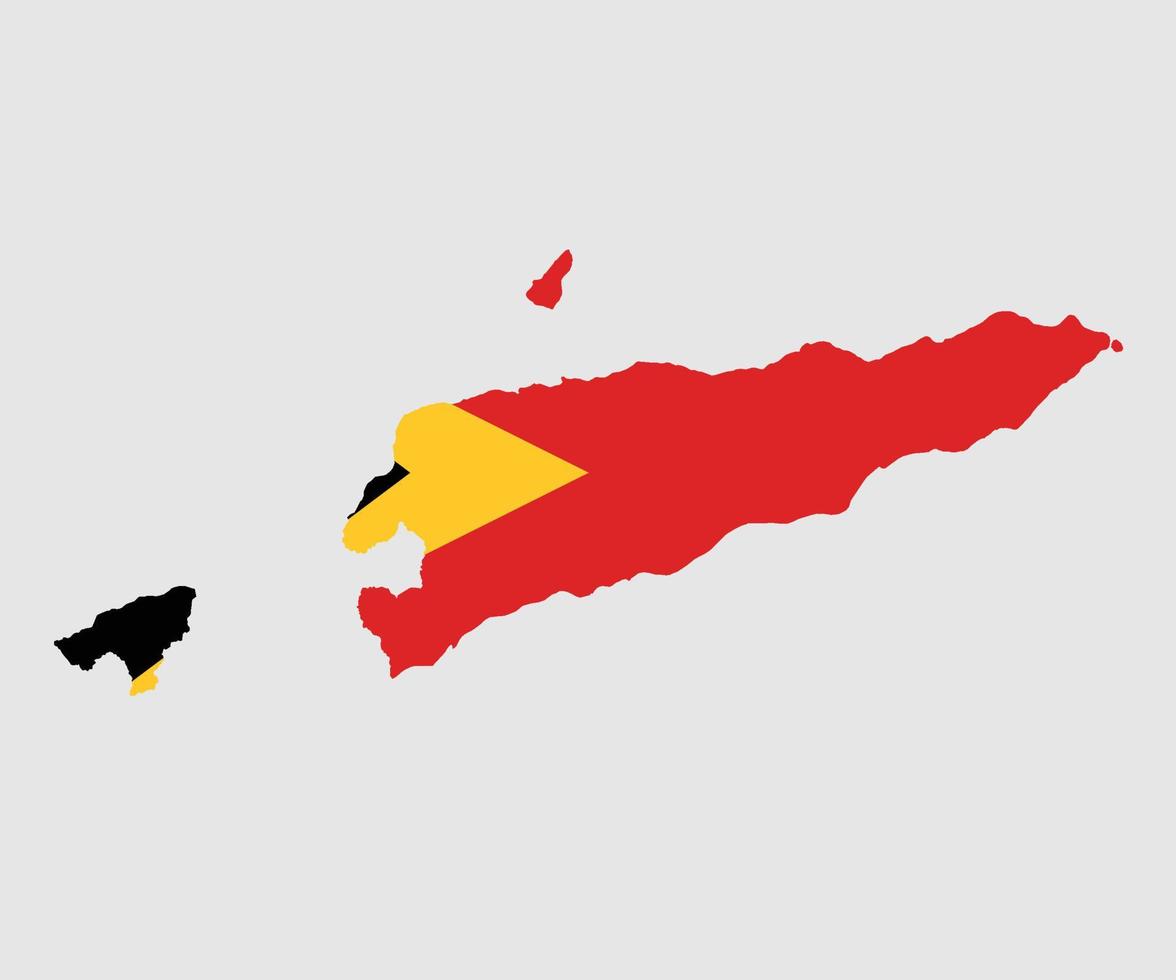 Map and flag of East Timor vector