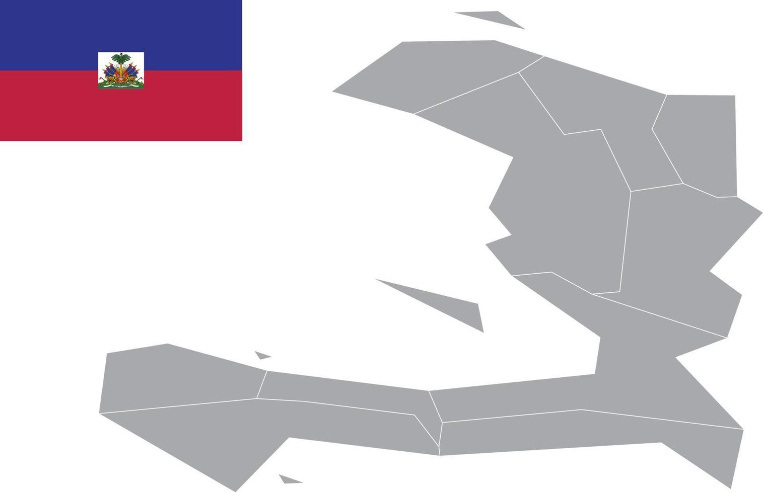 mapa de haití. bandera de Haití. ilustración de vector de símbolo de icono plano