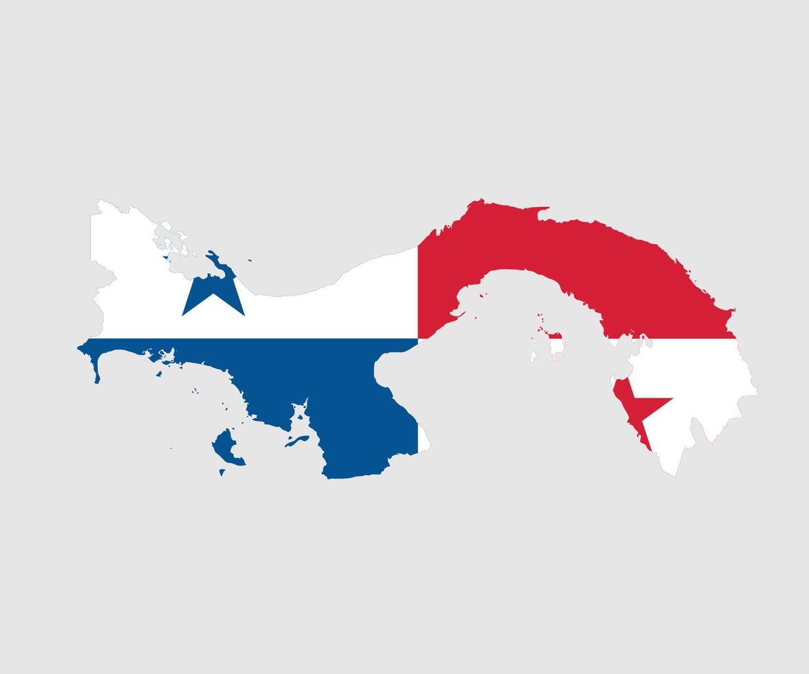 Map and flag of Panama vector