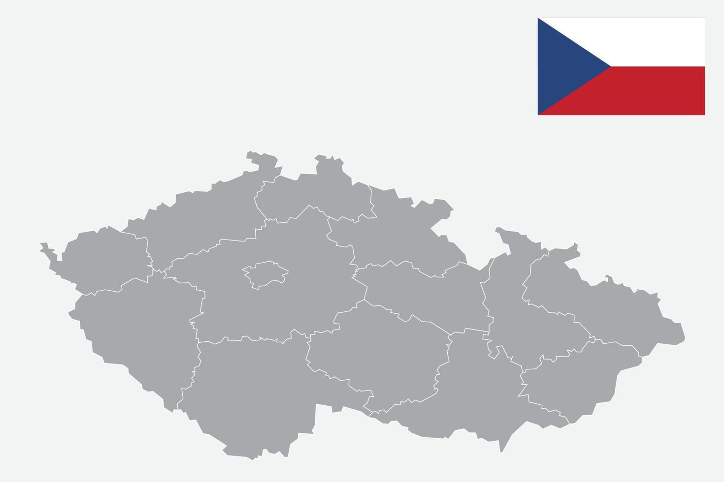 Czech Republic map. Czech Republic flag. flat icon symbol vector illustration