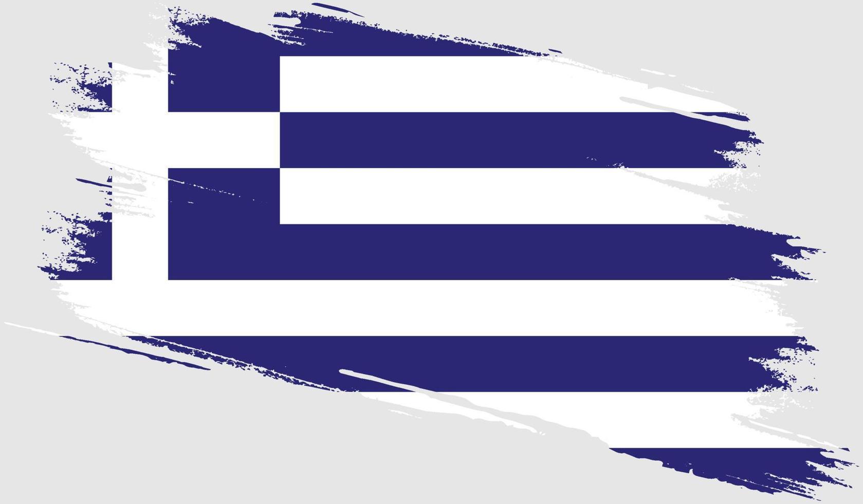 Greece flag with grunge texture vector