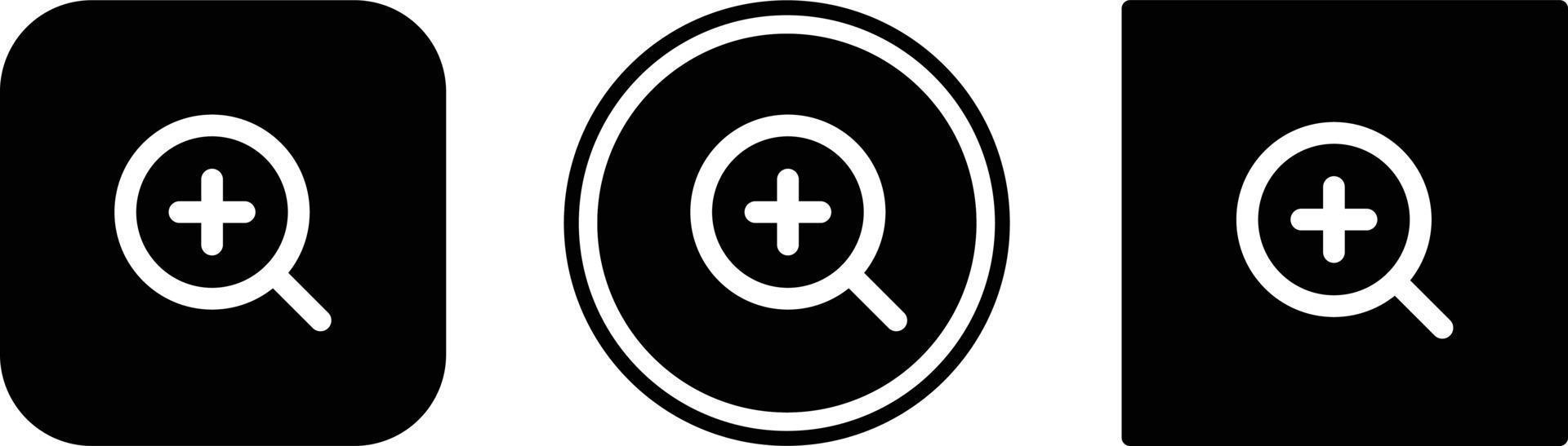 zoom in icon . web icon set . icons collection. Simple vector illustration
