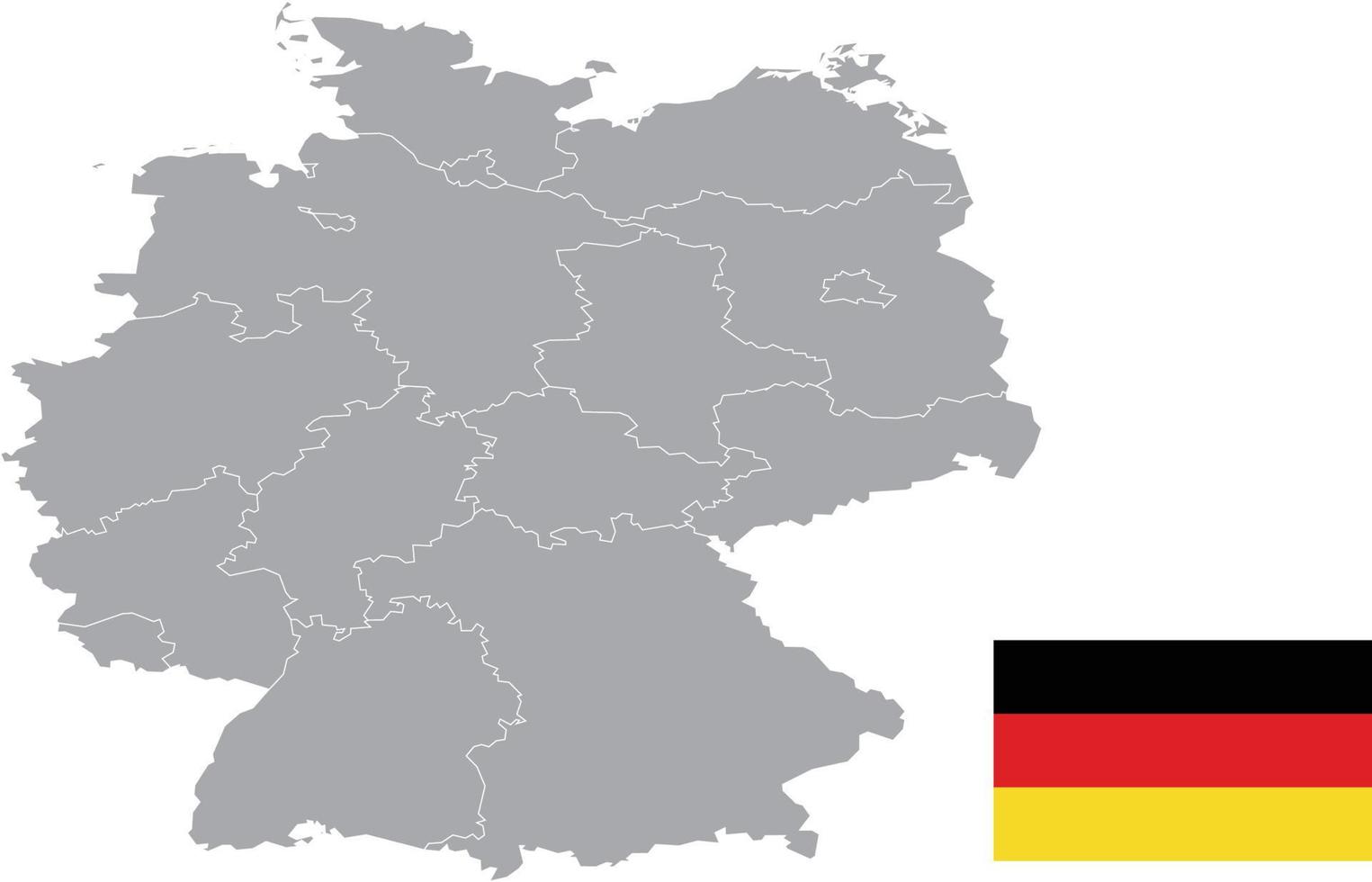 mapa de alemania. bandera de alemania ilustración de vector de símbolo de icono plano