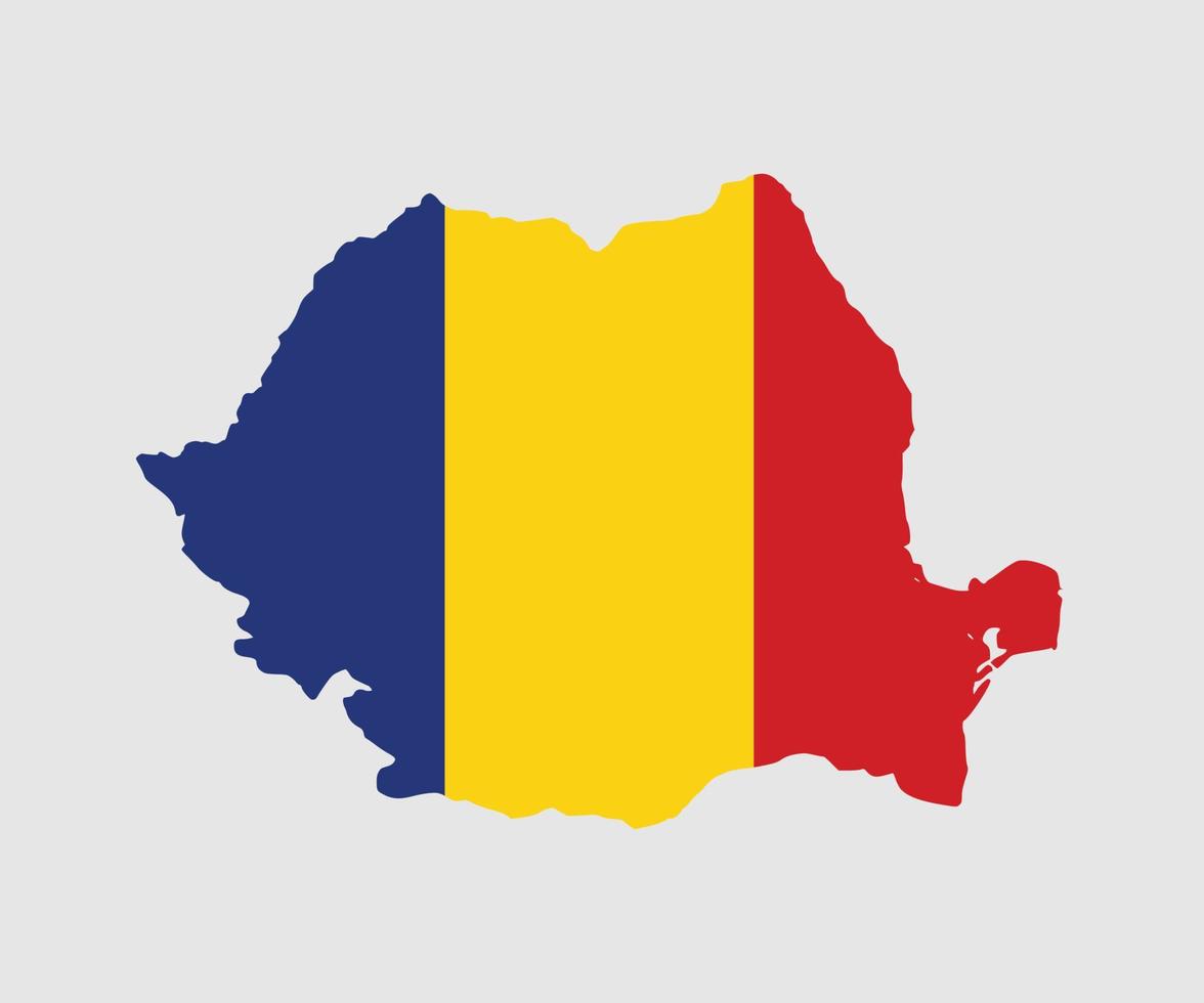 mapa y bandera de rumania vector