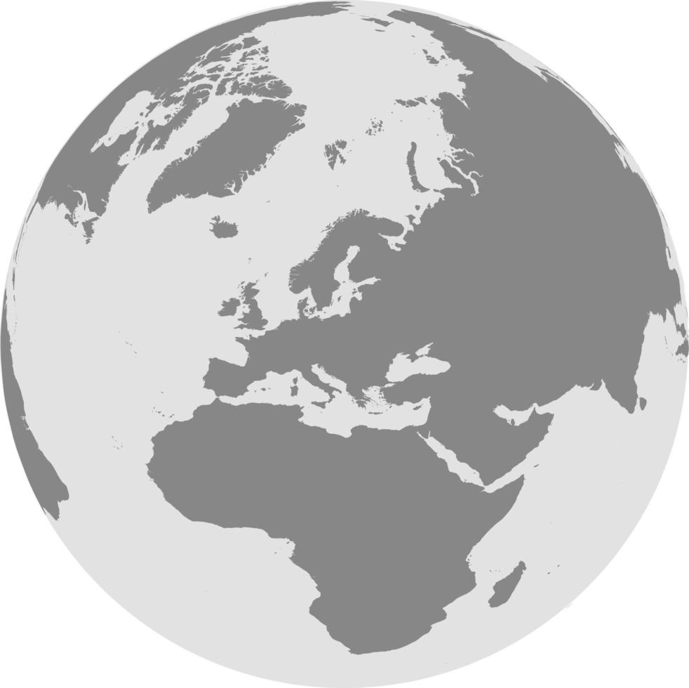 mapa del globo terráqueo de europa solo vector