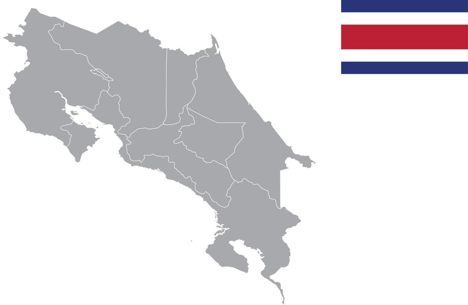 Costa Rica map. Costa Rica flag. flat icon symbol vector illustration