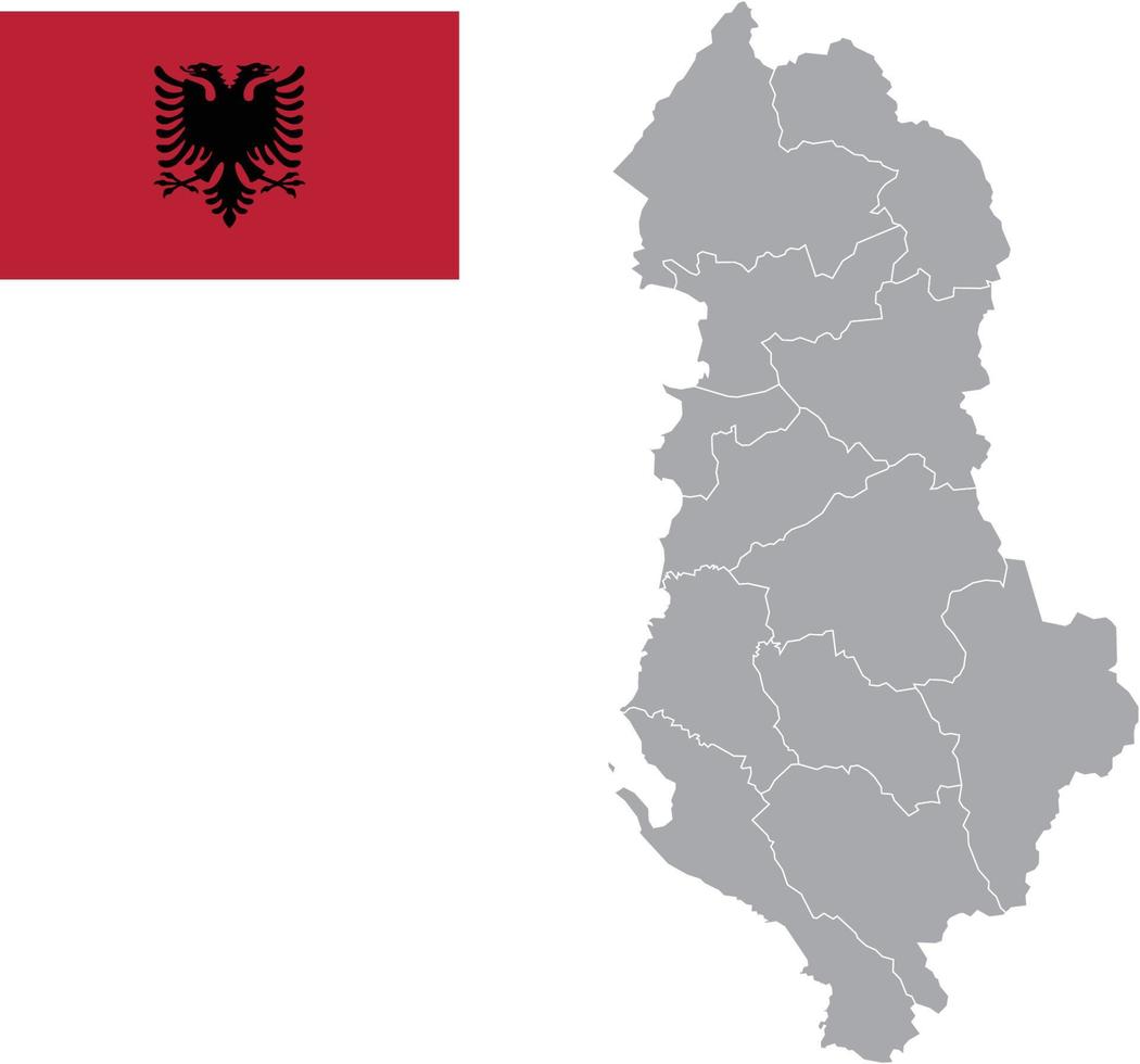 Albania map. Albania flag. flat icon symbol vector illustration