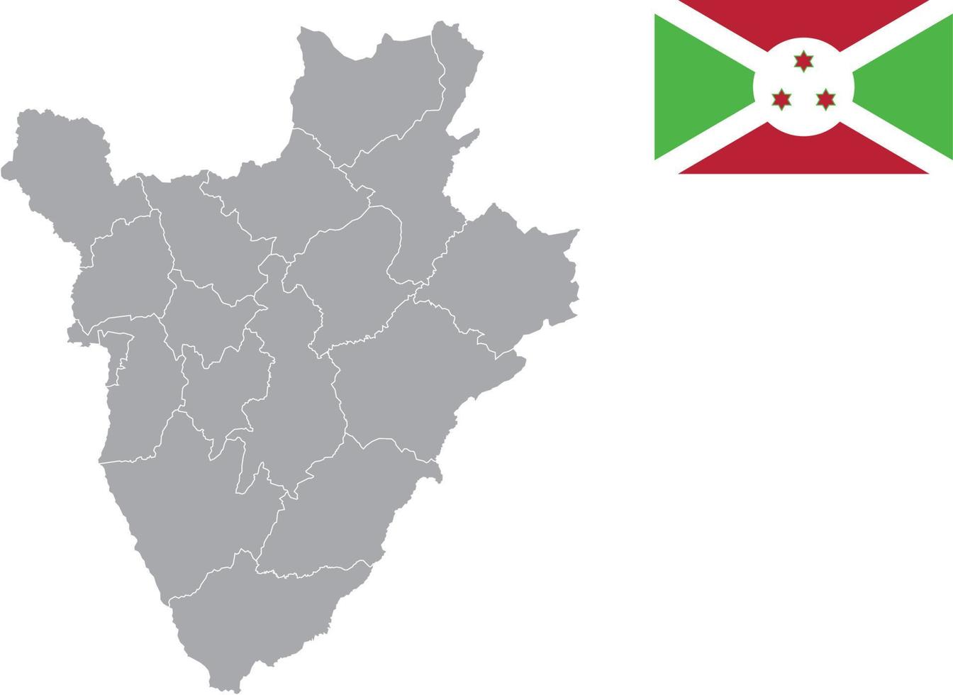 mapa de burundi bandera de burundi ilustración de vector de símbolo de icono plano