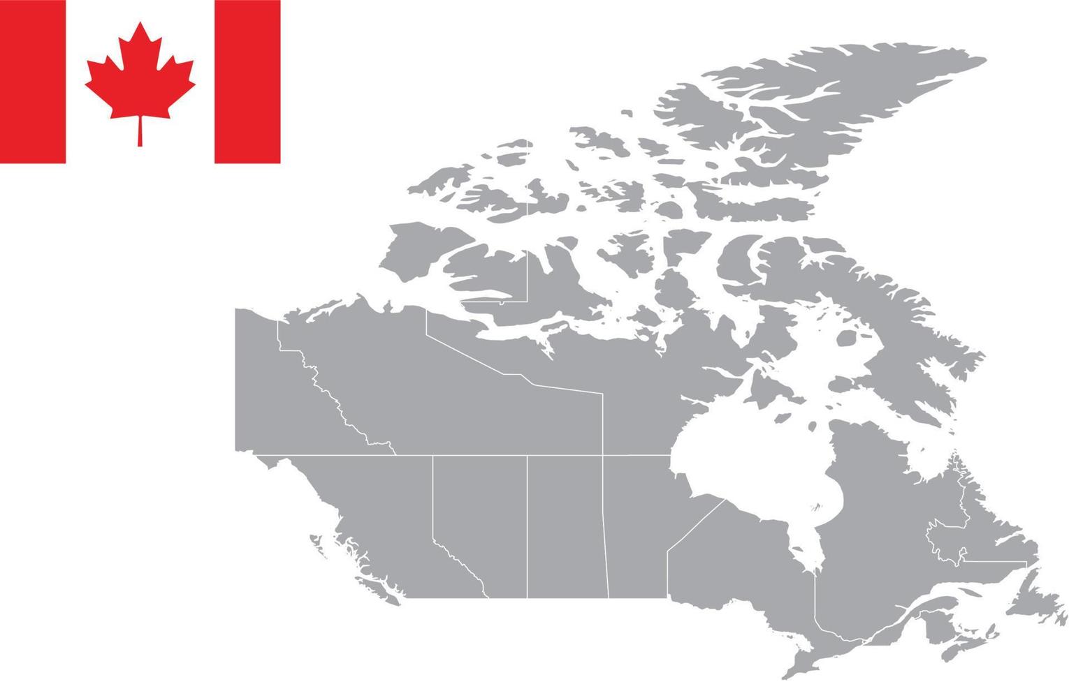 Canada map. Canada flag. flat icon symbol vector illustration