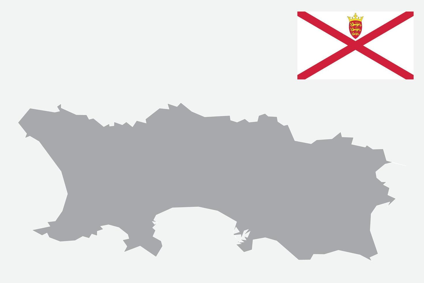 Jersey map. Jersey flag. flat icon symbol vector illustration