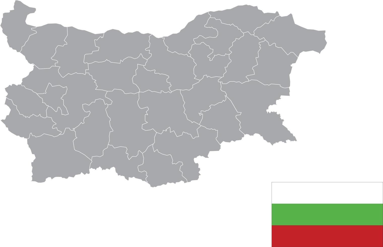 mapa de bulgaria bandera de bulgaria ilustración de vector de símbolo de icono plano
