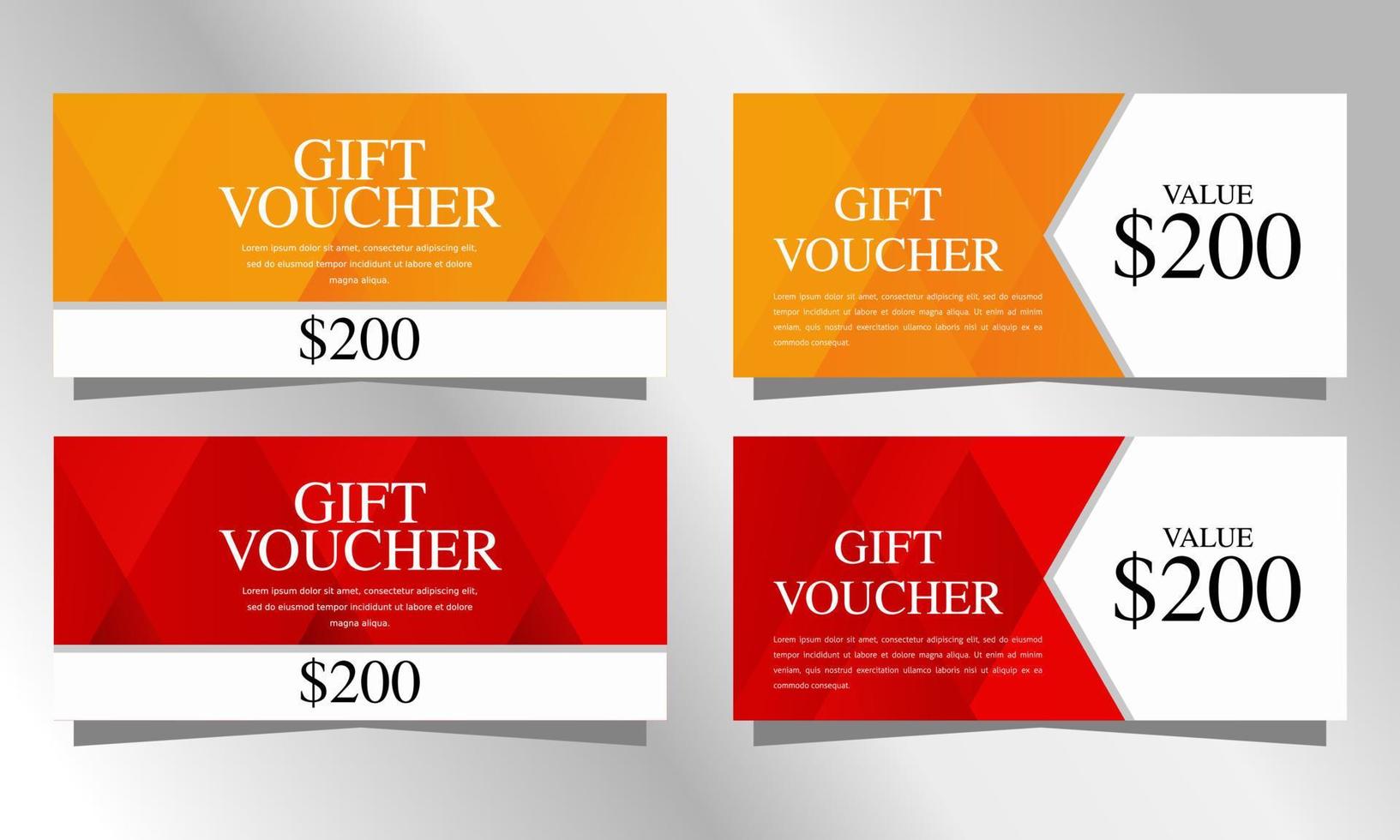 gift voucher template set vector