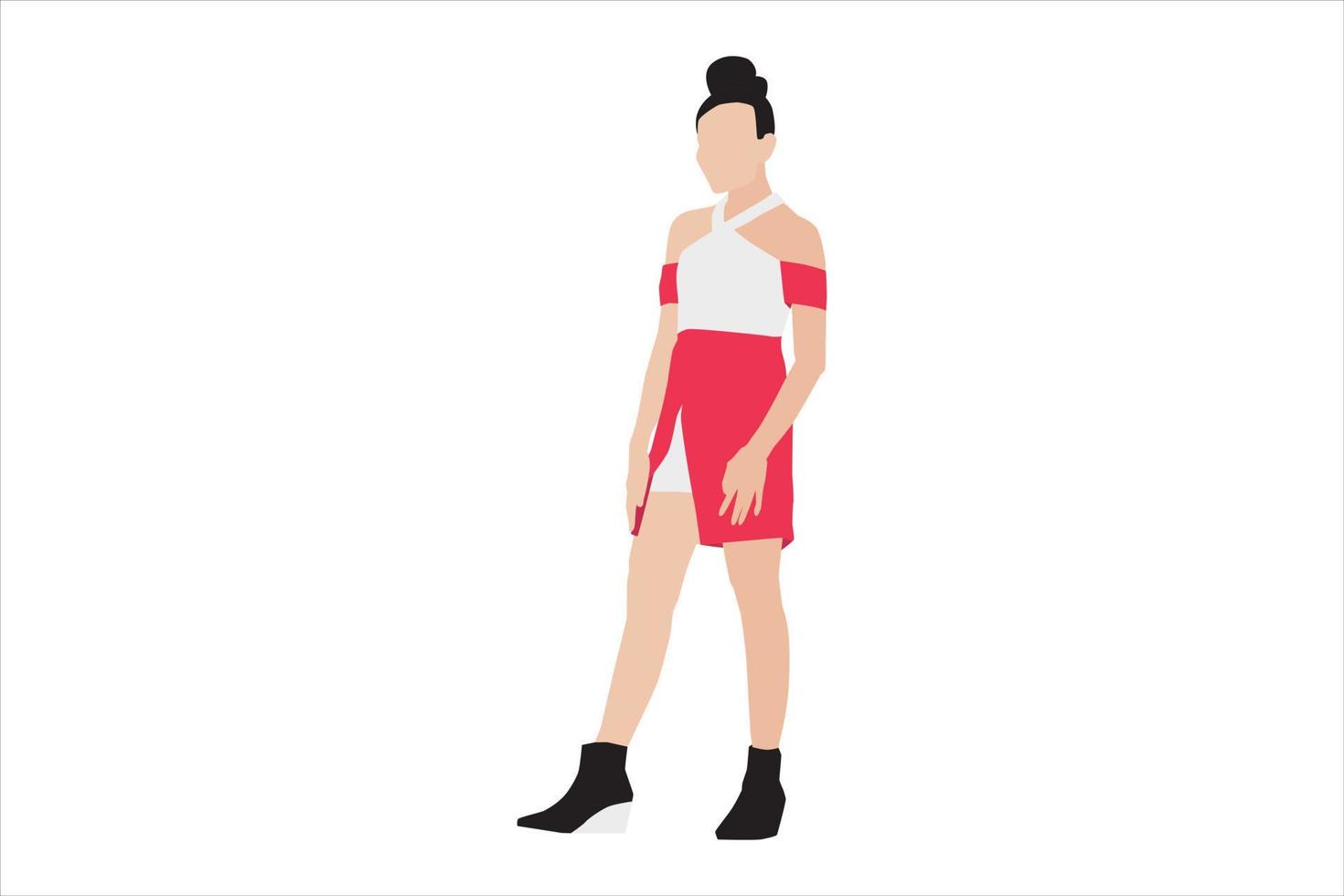 ilustración vectorial de mujeres elegantes posando en la acera vector