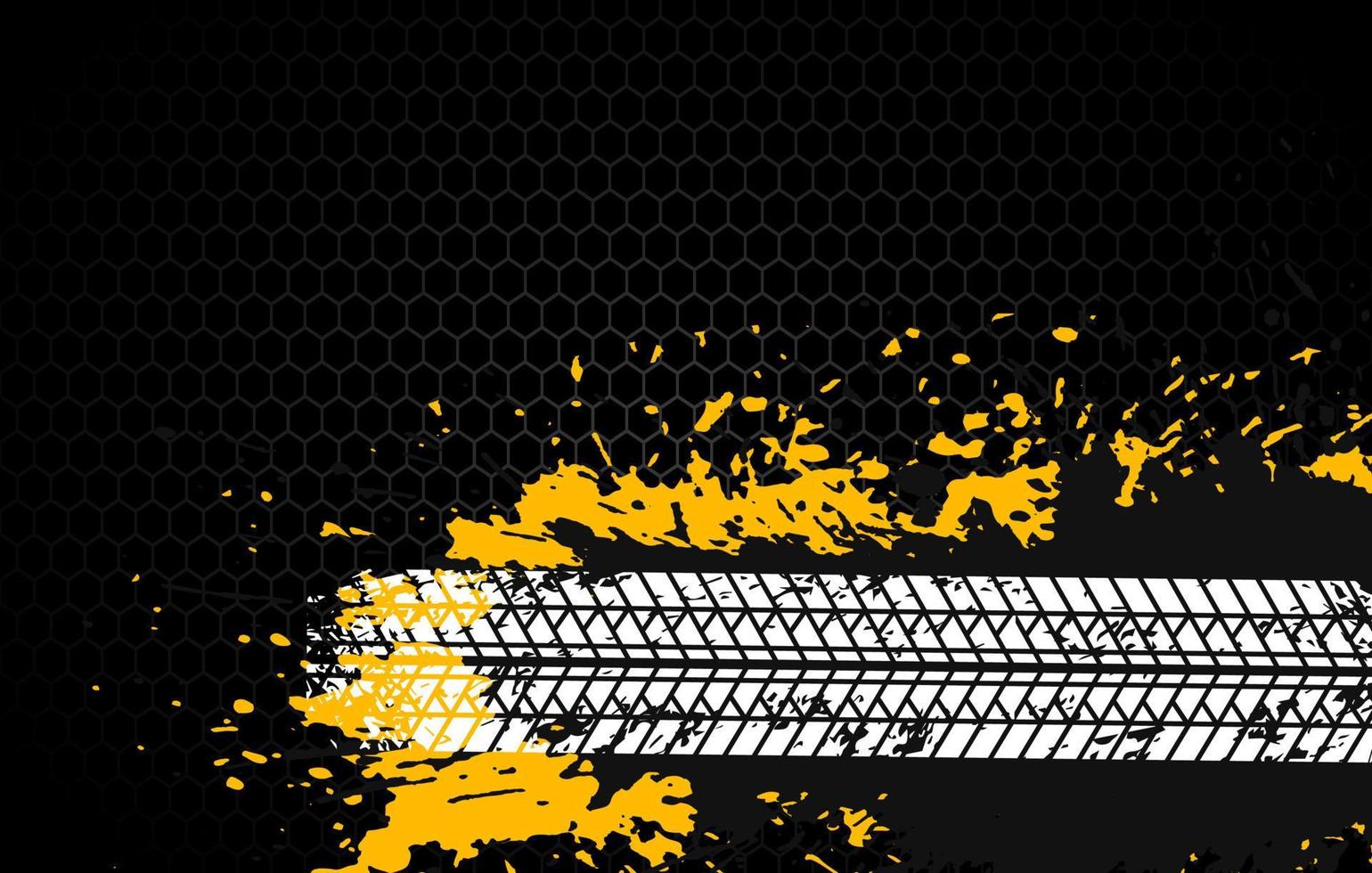 abstract splatter background with tire track vector