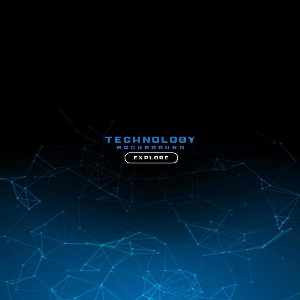 abstract technology background with blue lights vector