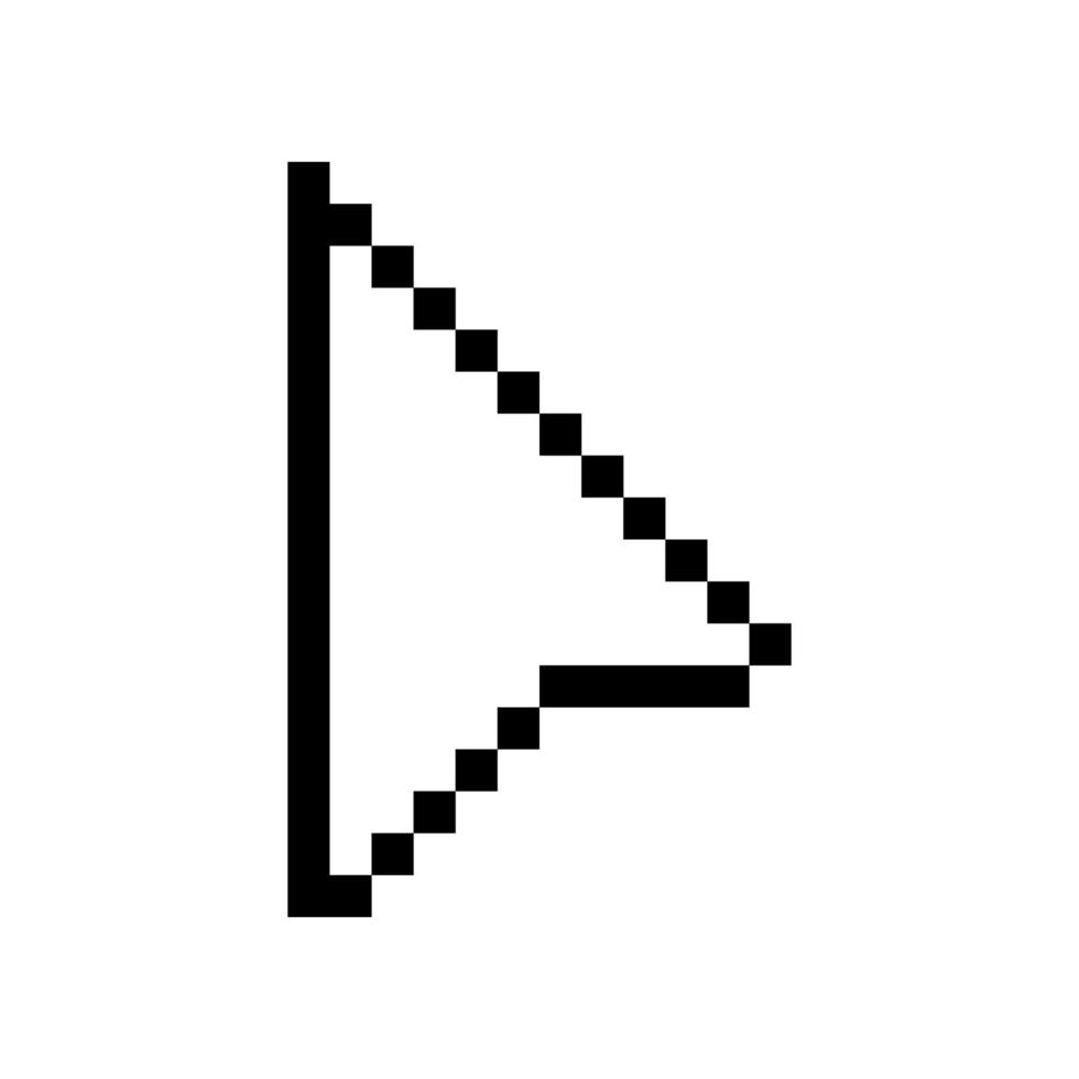 cursor icono pixel art aislado sobre fondo blanco vector