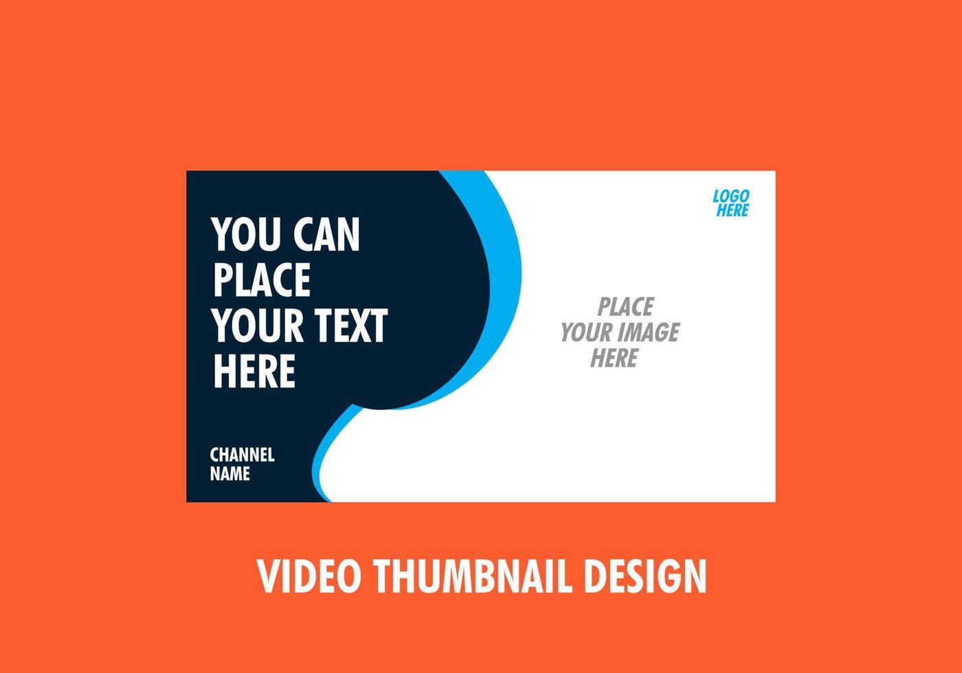 Dark blue color of video thumbnail vector