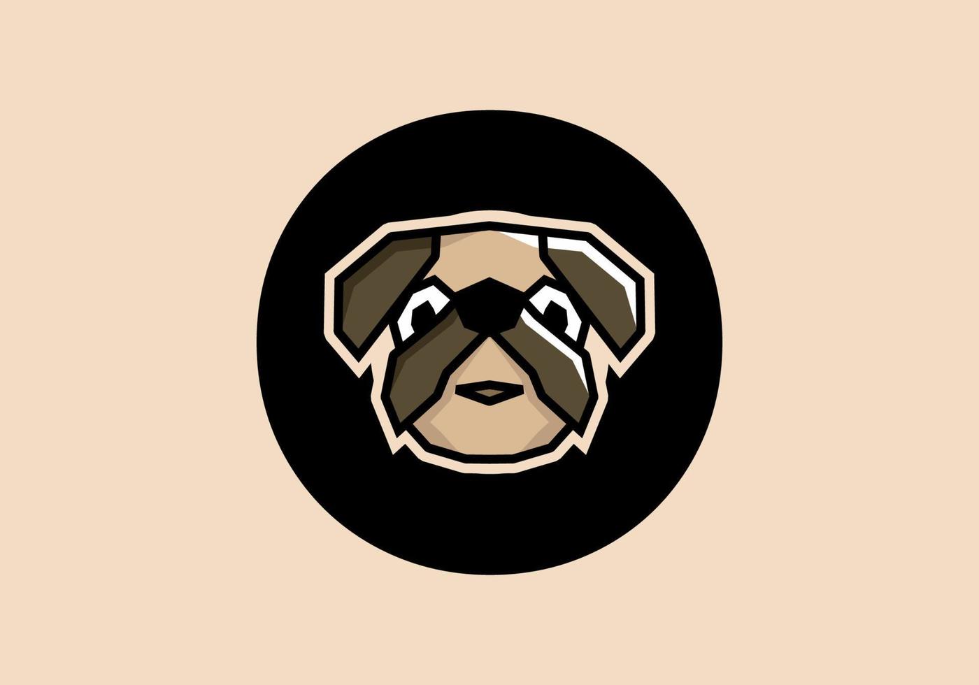 O initial letter with cute doggy head vector