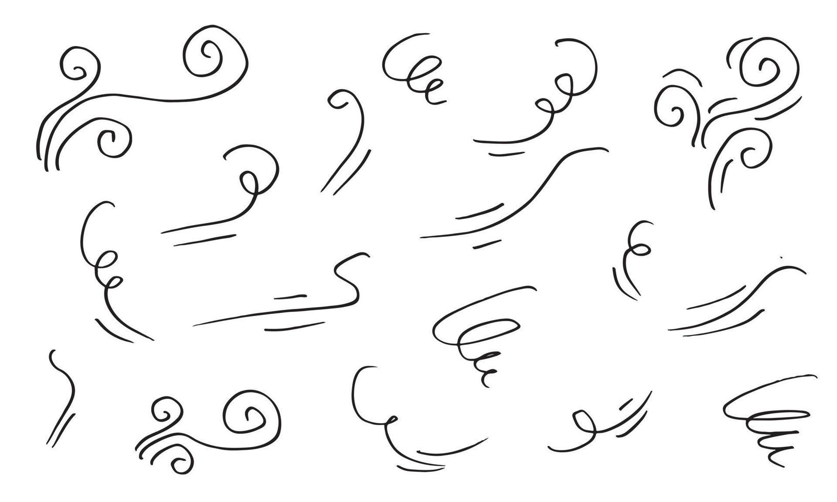 doodle wind illustration vector handrawn style isolated on white background.