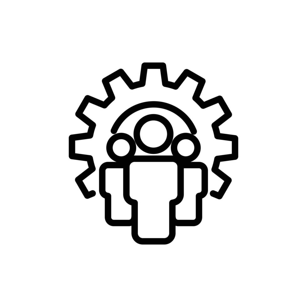 PrintPeople icon with settings. businessman. line icon style. suitable for team work icon. simple design editable. Design template vector