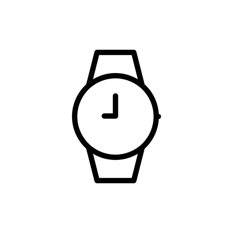 Wristwatch icon. line icon style. suitable for business icon, watch product. simple design editable. Design template vector