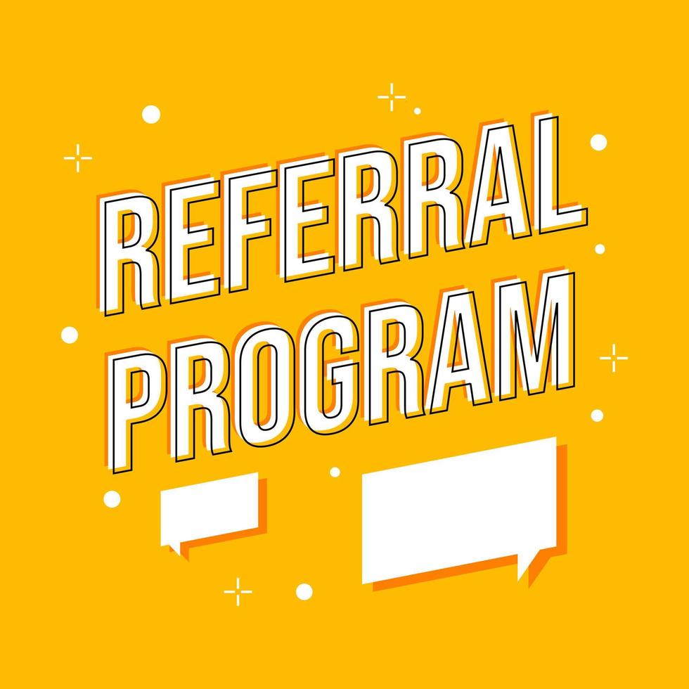 Referral program affiliate marketing promotion people web banner template design vector